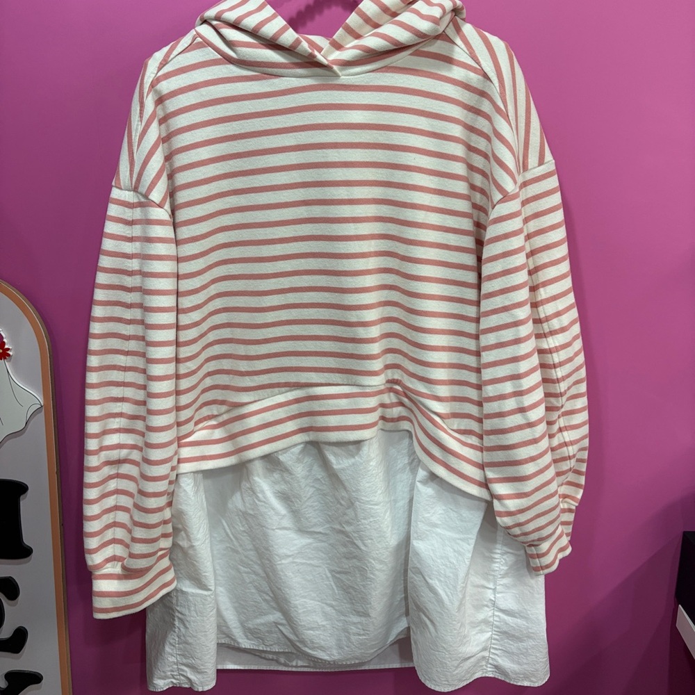 Anthropologie Pilcro Hooded Sweatshirt Twofer Dress - Picture 2 of 5